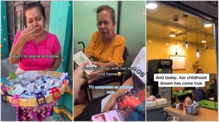 Emotional Moment Woman Cries in Video as Man Raises Money, Buys House & Sets Up Business for Her