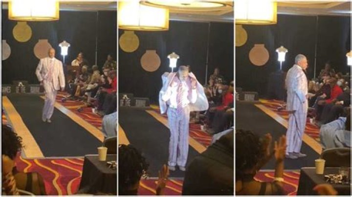 Grandpa Shows Stuff He’s Made of, Goes on Runway Like Model in Video, People Scream As He Spins