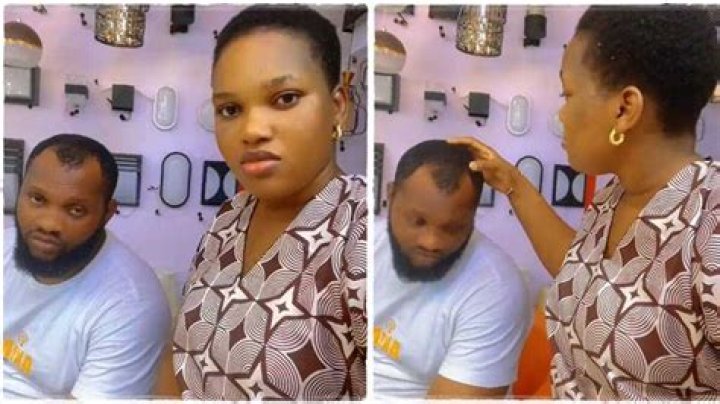 "How Did I Fall in Love With You?" Lady Battles Her Man With Bald Head, Funny Video Goes Viral