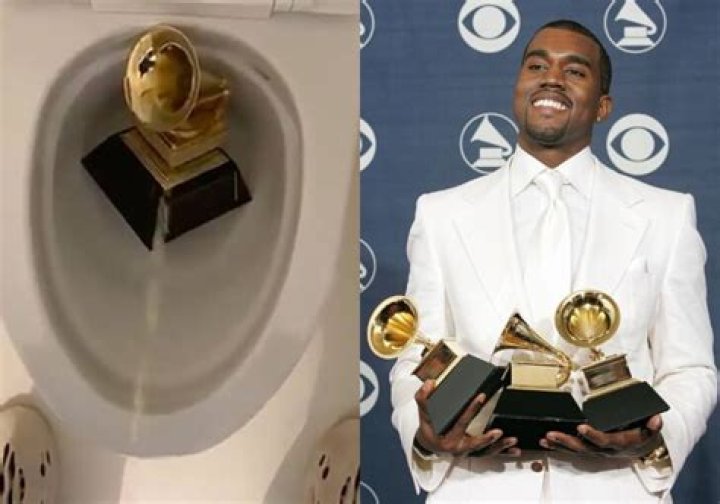 Kanye West temporarily suspended from Twitter, urinates on his Grammy