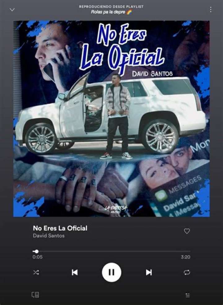 Lyrics & Translations of No Eres La Oficial by David Santos
