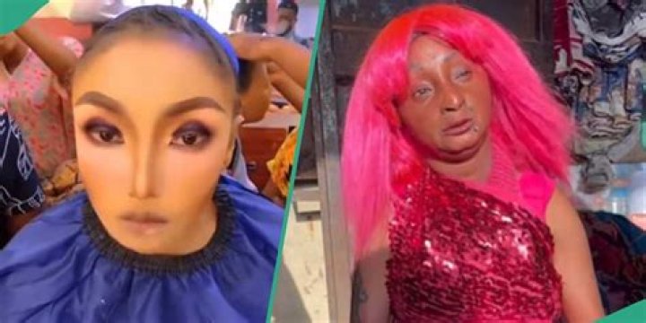 "No Be Aunty Ramota Be This?" Lady Wears Excessive Makeup, Video Gets Mixed Reactions