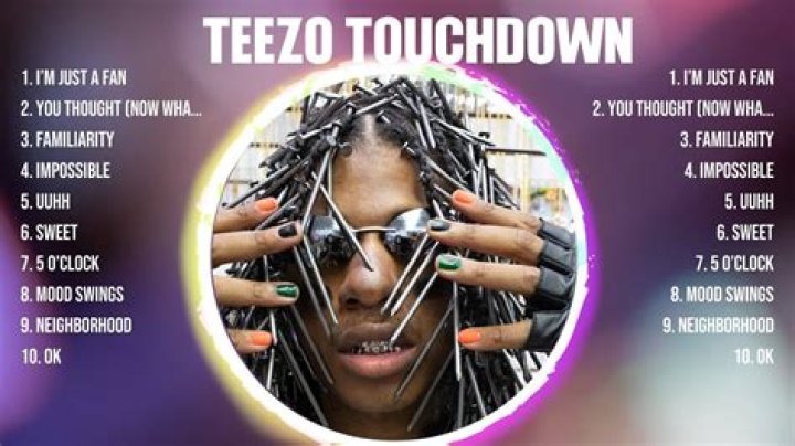 Teezo Touchdown's Most Popular Songs Chart