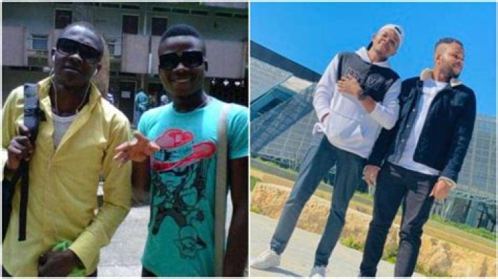 Two friends who were dark in Nigeria years ago now light skinned in Germany, many say abroad weather is good